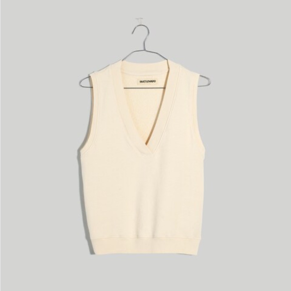 NWT Madewell Rivet & Thread Sweatshirt Vest XXS